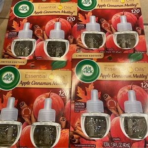 Air Wick Plug Scented Oil Refill, 2ct, Apple Cinnamon Medley, Fall